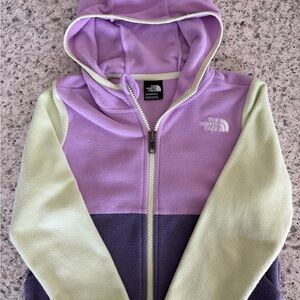 The North Face Kids' Lavender and Mint Fleece Hoodie